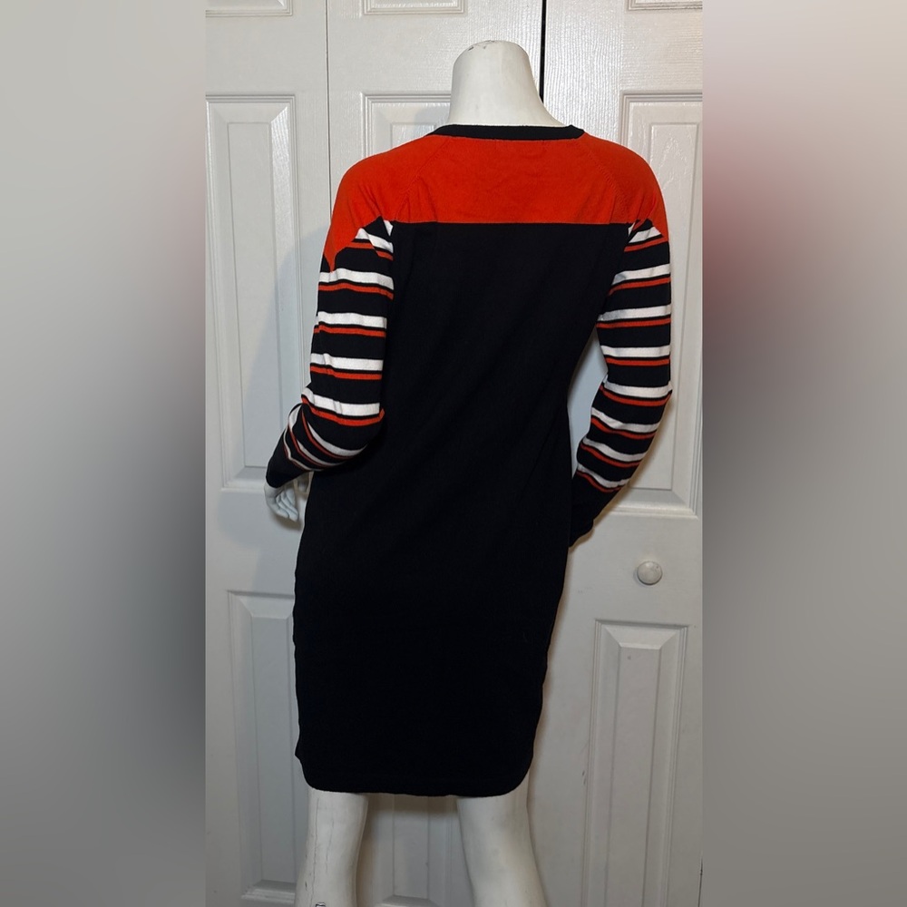 Karen Millen Black and Red Striped Midi Dress - Picture 7 of 9